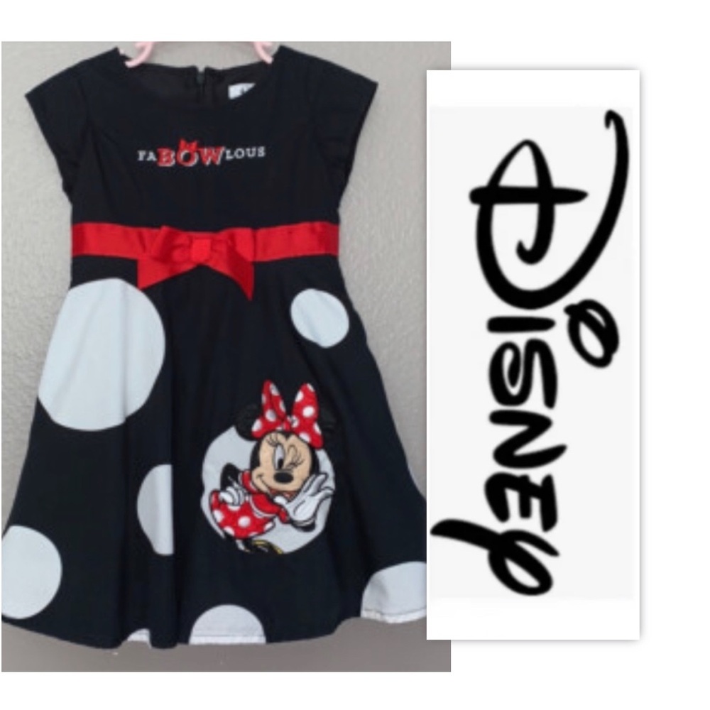 Disney Parks Authentic Minnie Mouse FaBOWlous Girls Polka Dot Dress